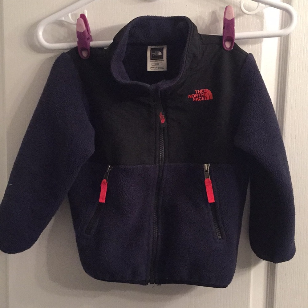 North face navy blue zip up